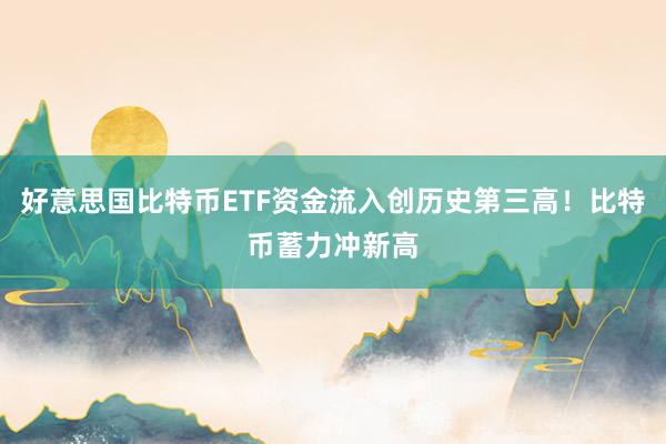 好意思国比特币ETF资金流入创历史第三高！比特币蓄力冲新高