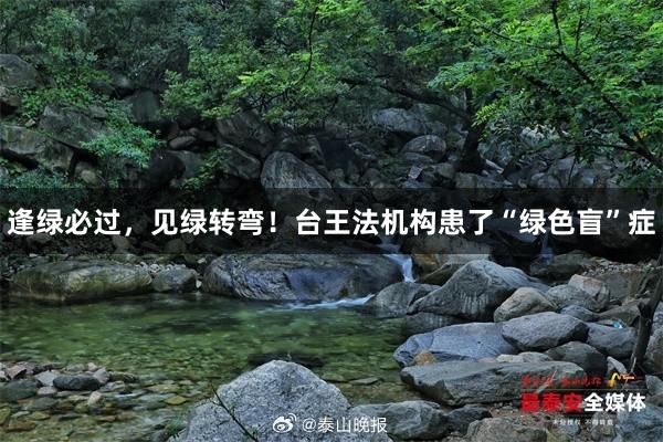 逢绿必过，见绿转弯！台王法机构患了“绿色盲”症