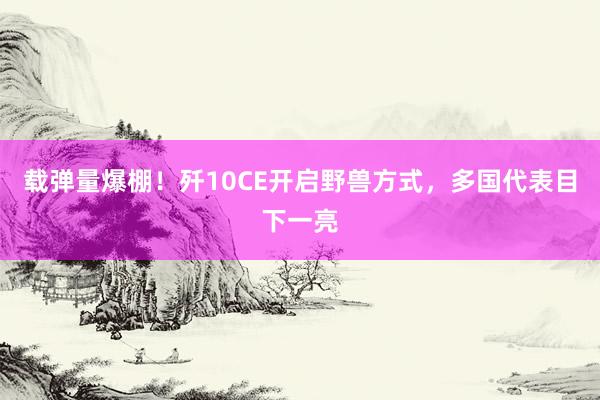 载弹量爆棚！歼10CE开启野兽方式，多国代表目下一亮