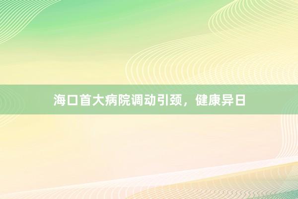 海口首大病院调动引颈，健康异日